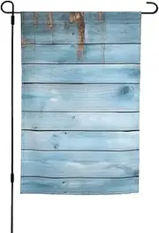 Blue Wood Garden Flag 12x18 in Double Sided Print Yard Flags Indoor Outdoor Holiday Flag for Outside Banner Photo Backdrop for Home Decoration