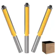 8mm Shank Flush Trim Carbide Router Bits, Extra Long Cut Bit 3" Cutting Height