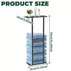 Wall Towel Racks Metal Wall Mounted Towel Storage Rack Easy to Clean Drzmd