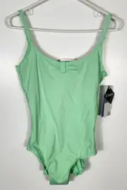 Danskin NYCB Women's Size Large (12/14) Green Ash Camisole Leotard NWT