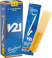 Vandoren CR8225 V21 Bass Clarinet Reeds Box of 5, Strength 2.5