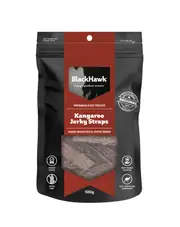 Black Hawk Kangaroo Jerky Straps Dog Treats 100g