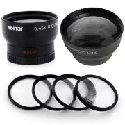 37mm Wide Tele Lens Kit, Macro Filters for Canon VIXIA HF11 HG20 HF100 HF200 20