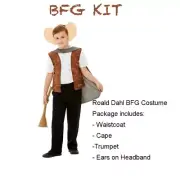 Kids The BFG Costume Roald Dahl Friendly Giant World Child Boys Book Week Kit