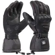 Heated Motorcycle Gloves Waterproof 7.4V 2200MAH Electric Rechargeable Batter...