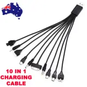 Multi Pin Cable Charger USB Adapter Cable Data Wire Cord 10in1 USB Data Transfvm