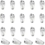 RJ-45 Cable Connector Boots RJ45 Boots Plastic Network Wire,100 PCS CAT6, CAT7, CAT8 Plastic RJ45 Ethernet Network Cable Strain Relief Boots,Hole Diameter 8.5mm (Transparent)