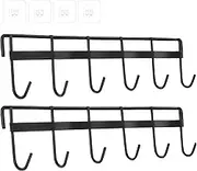 Mobestech 2Pcs Wall Mounted Utensil Hanger Rack No Drilling Kitchen Storage Hooks for Organizing Cooking Tools Space Saving Kitchen Utensil Holder Versatile and Easy to Clean