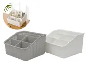 bulk 24 Plastic Multi Organiser Tray Assorted 19x12cm