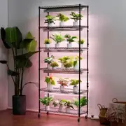 Plant Stand with Grow Lights 6 Tiers 150W 180 cm Tall Plant Grow Shelf