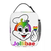 c62 Retro Jollibee Lunch Bags Insulated Lunch Tote Waterproof Bento Box Leakproof Picnic Bags for Woman Work Children School k62