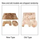 3Pcs Bathroom Rug Set Soft Non Slip Toilet Lid Cover Bath Mat Rug Home