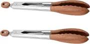UTHCLO Stainless Steel Food Clip BBQ Grilling Tool Set Wooden Tongs for Salad Toaster Spaghetti Tong Cooking Tweezer Easy to Use Store