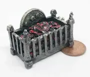 Non Working Resin Black Square Grate Fire Place Tumdee 1:12 Scale Doll House 631
