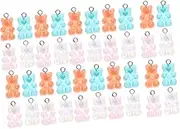 [CIMAXIC] Bear Charm Jewelry Making Kit Resin Bear Earrings Pendant Keychain Charms