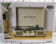 Victrola Journey Signature 3 Speed Turntable Record Player Bluetooth Beige NEW