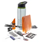 ASR Outdoor Camping Essentials Water Bottle Kit Basic Survival Supplies 17pc