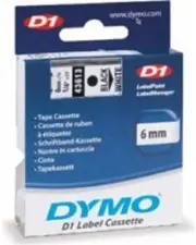 Genuine Dymo Tape D1 6mm x 7M Black On White SD43613 – SSD43613
