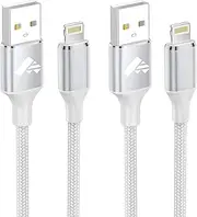 iPhone Charger Cable 1.5M 2Pack, Aioneus USB A to Lightning Cable MFi Certified iPhone Cable Nylon Braided iPhone Charging Cable Fast Charging for iPhone 14 13 12 11 Pro Max XR XS Max X 10 8 7 6 Plus