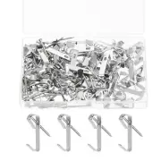 120 Pcs Picture Hangers, 30lb Picture Hooks(60 Hangers + 60 Nails), Silver