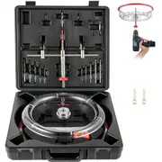 VEVOR Adjustable Hole Saw Cutter Kit, 1-5/8" to 8" (40-200 mm), Two Replaceable Pilot Drill Bits, Twin Blade Recessed Hole Saw with PC Dust Shield, fo
