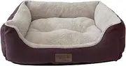 It's Bed Time Plush Dozer Rectangle Dog Bed, Red, Medium, 20cm X 55cm X 65cm - Breathable Plush Fabric, Pet Mattreess, Non-Slip Base, Water-Resistant & Machine Washable