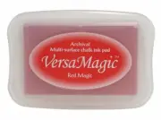 Tsukineko VERSAMAGIC Embossing Versa INK PAD Stamping Chalk 12 red magic