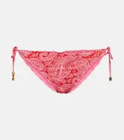 [Heidi Klein] Heidi Klein Tangier reversible ruffle triangle bikini bottom AU 14 red