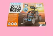 STEM EDUCATIONAL 14-IN-1 KIT SOLAR ROBOT AGED 10 + NEW BOX DAMAGED