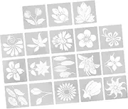 WEKAMOS 18pcs Flower Stencils Reusable DIY Craft Painting Templates for Adults Creative Drawing Tools for Scrapbooking and School Projects for Home Decor and Seasonal Art