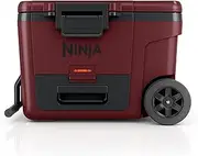 Ninja FrostVault 45qt Wheeled Cooler with Dry Zone, Integrated Fridge-Temp Dry Storage Drawer, Premium Heavy-Duty Insulated Cooler, Keeps Ice for Days, Merlot, FB245MR