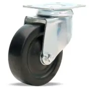 Hamilton S-341-E Swivel Caster, 4-Inch Ebonite Solid Rubber Wheel, 250 lbs Load