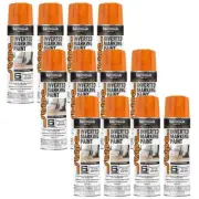12PK Seymour 20-657 Stripe Waterbase Marking Paint 17 oz. Fluorescent Orange