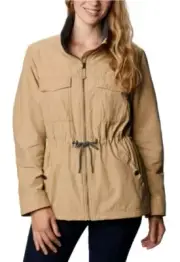 Columbia Women's Tanner Ranch Flannel Lined Jacket - Beige, Small #7587