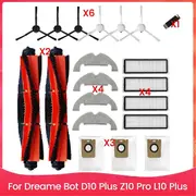 Accessory Set Replacement Parts for Dreame Bot D10 Plus Z10 Pro L10 Plus Main Side Brush Hepa Filter As Shown