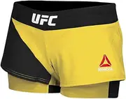 Reebok UFC Crossfit Women's Yellow Octagon Speedwick Performance Shorts