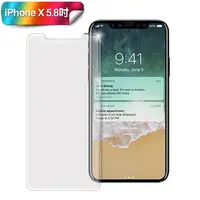 在飛比找PChome24h購物優惠-XM iPhone X 5.8吋 防指紋霧面鋼化保護貼