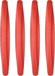 sourcing map 4pcs Car Bumper Guard Strip Anti-Collision Anti-Scratch Bumper Protector Trim Universal Front and Rear Bumper Guard for Cars SUV Pickup Truck, Red
