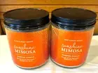 Bath & Body Works (2) SUNSHINE MIMOSA 7 oz Single Wick Candles TWO!