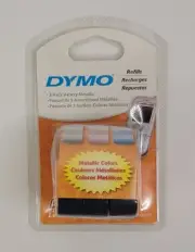 B Dymo 1741827 Metallic Colors Label Tape Refils 1/2in x13ft 3ea Letratag