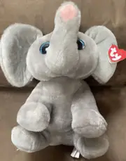 CLASSIC TY ELEPHANT WHOPPER PLUSH 8” VELVE TY SUPER CUTE!!