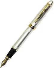 Gullor Jinhao x450 Silver Twist and Gold Fountain Pen