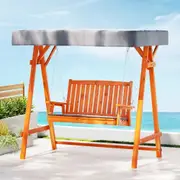 Gardeon Outdoor Swing Chair Wooden Garden Bench Hammock Canopy Outdoor Furniture