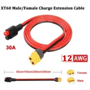 12AWG XT60 Male/Famale to Solar Panel Connector Adapter 30A Extension Cable AUS