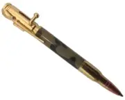 Two 24KGold, 30 Caliber Bolt Action Bullet Pen Woodturning Kits