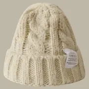 Knit Beanie / Cloche Hat / Bonnet Hat / Beret / Cap 24 - Almond - One Size