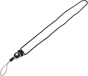 uxcell Cell Phone Camera Mp3 Mp4 Detachable Neck Lanyard Band Strap Rope String Black