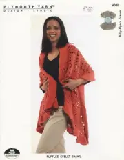 Ruffled Eyelet Shawl - Plymouth Yarn KNITTING PATTERN N048 - Baby Alpaca Grande