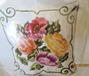 Vtg. Columbia Minerva 1976 Crewel Pillow Kit Erica Wilson - Roses