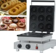 Donut Machine Maker Waffle Automatic Electric 9 Pieces Commercial Coffee Shop